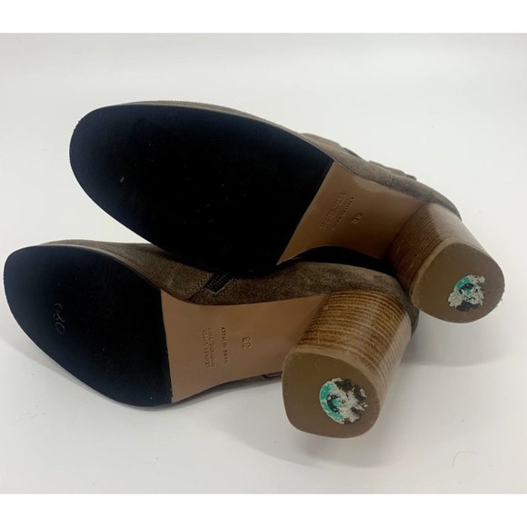 Napoleoni Italy Brown Suede Zip Ankle Boots sz 39 US 8.5 - Picture 5 of 6